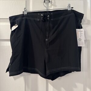 NEW ZeroXPosur Women's  Sz 2XL Sun Smart Action Short Black Swim  Run 30 UPF $59